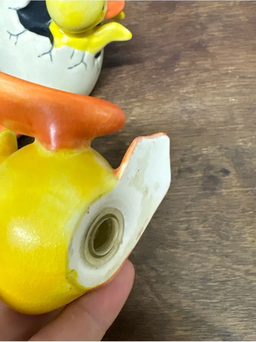 Vintage Yellow Ceramic Duck Salt and Pepper Shaker Set